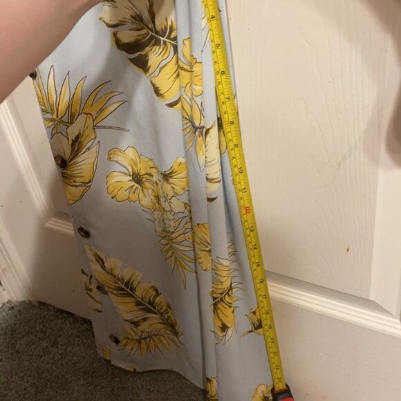 Mad For Love Blue with leaves Jumpsuit New - Picture 13 of 16